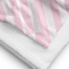 Pink Striped Beach Towel: Plush Cotton-Blend Bath Sheet