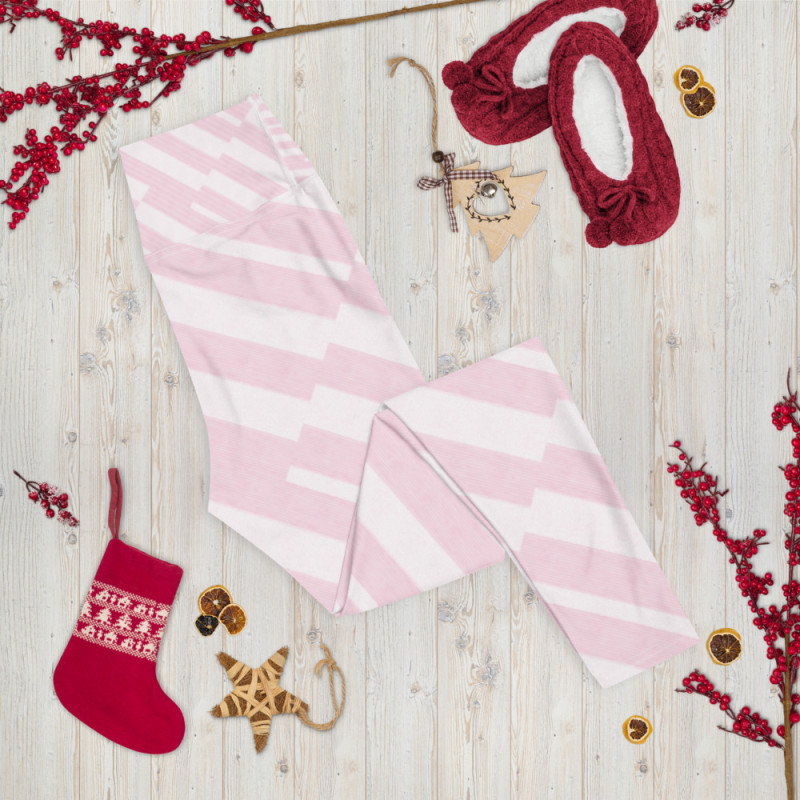 Pink Stripe Yoga Leggings Pink Stripe Yoga Leggings