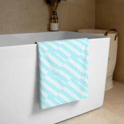 Azure Striped Beach Towel