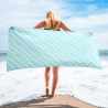 Azure Striped Beach Towel