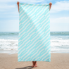 Azure Striped Beach Towel