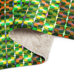 Jazzy Watercolor Sherpa Blanket: Abstract Plush Fleece Blanket