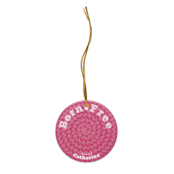 Personalized Born Free Ceramic Ornament Royal Velvet