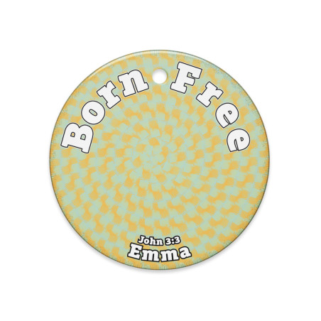 Personalized Born Free Ceramic Ornament Frangipani Wedding: Religious Gift