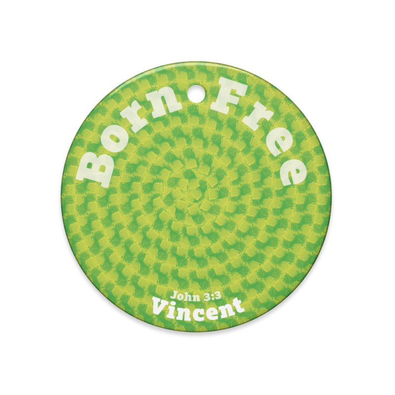 Personalized Born Free Ceramic Ornament Citrus City: Religious Gift