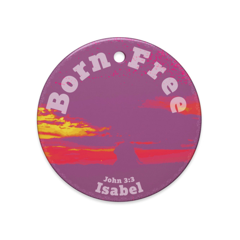 Born Free Be Still Ceramic Ornament – Religious Keepsake Gift