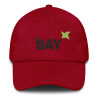 SAY Logo Dad Hat - Embroidered Cotton Twill Baseball Cap