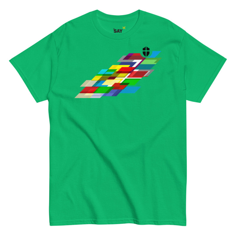 Everydaysay Shield of Faith black logo Unisex tee