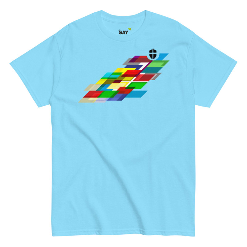 Everydaysay Shield of Faith black logo Unisex tee