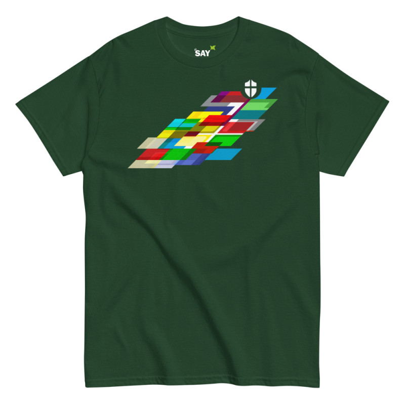 Everydaysay Shield of Faith white logo Unisex classic tee