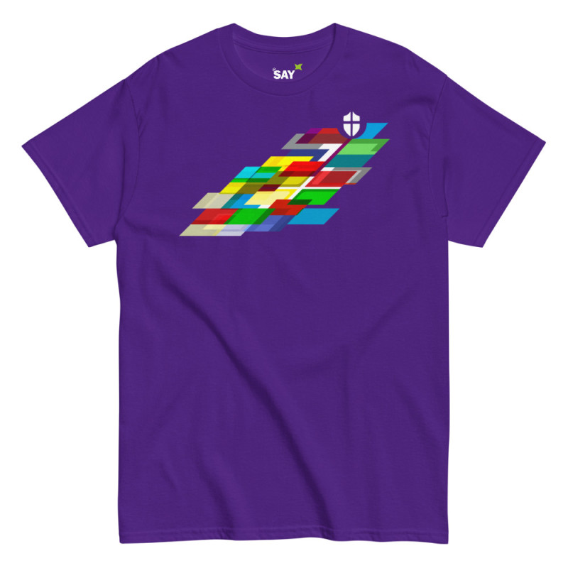 Everydaysay Shield of Faith white logo Unisex classic tee