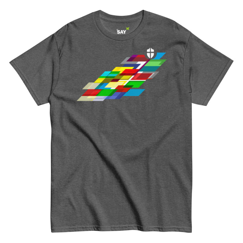 Everydaysay Shield of Faith white logo Unisex classic tee