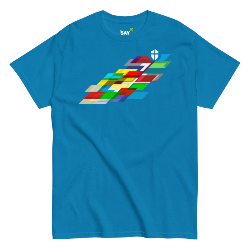 Everydaysay Shield of Faith white logo Unisex classic tee