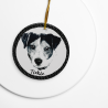 Interpretive Art Personalized Pet Ceramic Ornament: Keepsake Gift
