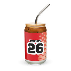 TWENTY26 Strawberry Smoothie Can-shaped glass