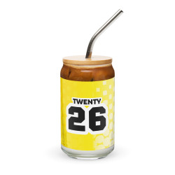 TWENTY26 Strawberry Smoothie Can-shaped glass