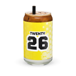 TWENTY26 Strawberry Smoothie Can-shaped glass