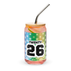 TWENTY26 Citrus Siesta Can-shaped glass