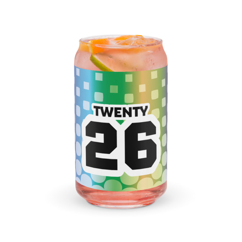 TWENTY26 Citrus Siesta Can-shaped glass