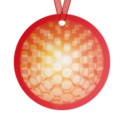 Red Burst double-sided metal ornaments