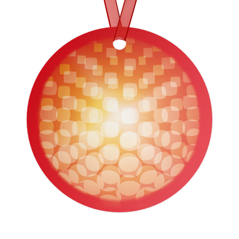Red Burst double-sided ceramic ornaments