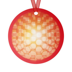 Red Burst double-sided ceramic ornaments