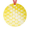 Yellow Burst double-sided metal ornaments