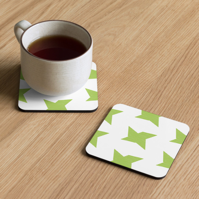 'Green Bird' Cork-back coaster