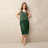 'Rainforest' Tie-strap midi dress