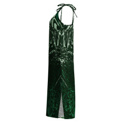 'Rainforest' Tie-strap midi dress