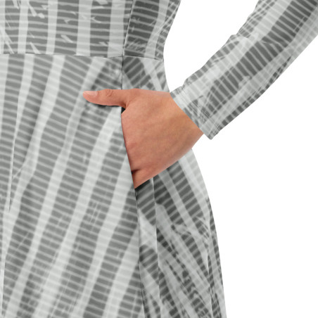 'Winter Forest' All-over print long sleeve midi dress