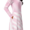 'Spritzer' All-over print long sleeve midi dress
