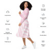 'Spritzer' All-over print long sleeve midi dress