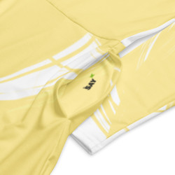 'Lemon Twist' All-over print long sleeve midi dress