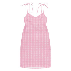 'Strawberries and Cream' Tie-strap midi dress