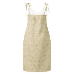 'Quiet' Tie-strap midi dress
