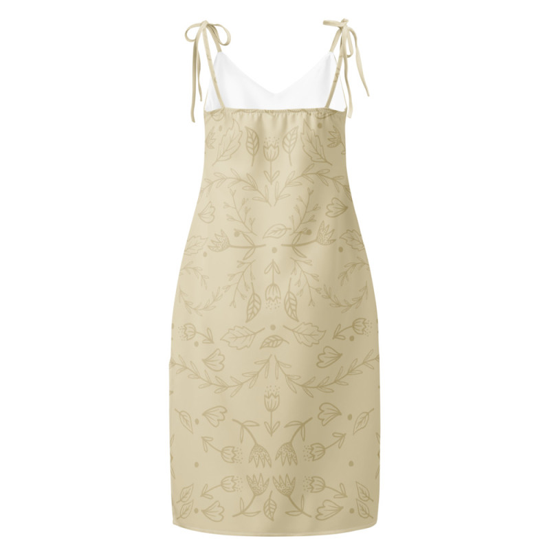'Quiet' Tie-strap midi dress