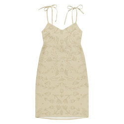 'Quiet' Tie-strap midi dress