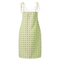 'Picnic' Tie-strap midi dress
