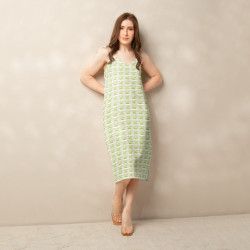 'Picnic' Tie-strap midi dress