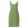 'Citrus' Tie-strap midi dress
