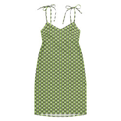'Citrus' Tie-strap midi dress